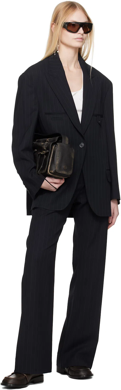 ACNE STUDIOS Multipocket Micro Bag In Dark Brown,beige