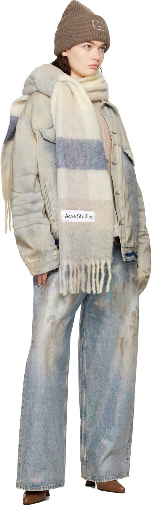 ACNE STUDIOS Brown Multipocket Mini Bag In Aip Dark Brown/beige