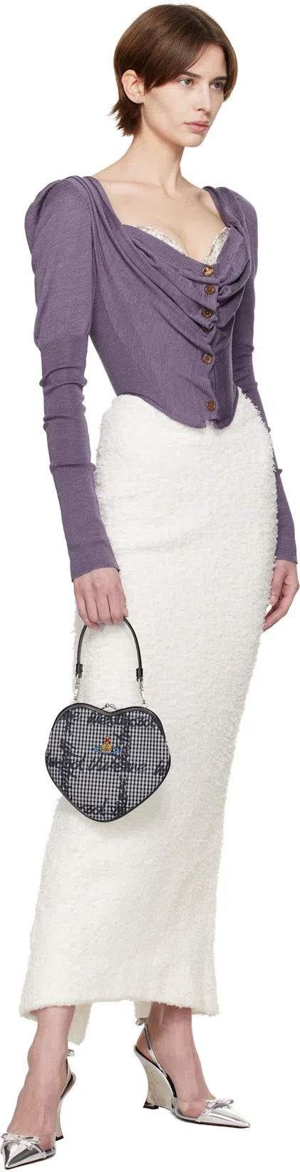 VIVIENNE WESTWOOD Purple Bea Corset Cardi Blouse In J402 Lavender