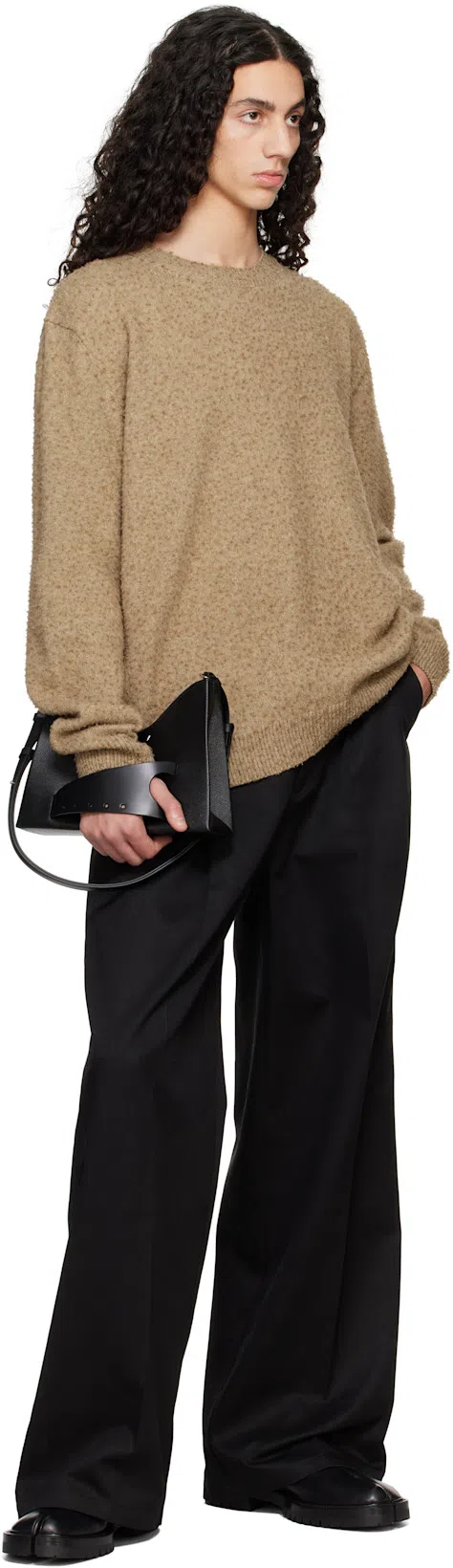 MAISON MARGIELA Black Leather Tabi Ankle Boots Men In Multi