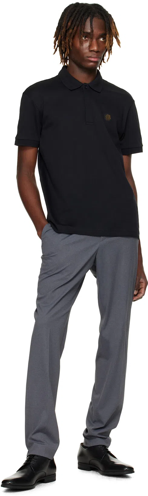 HUGO BOSS Black Embossed Logo Envelope Bag In 001-black