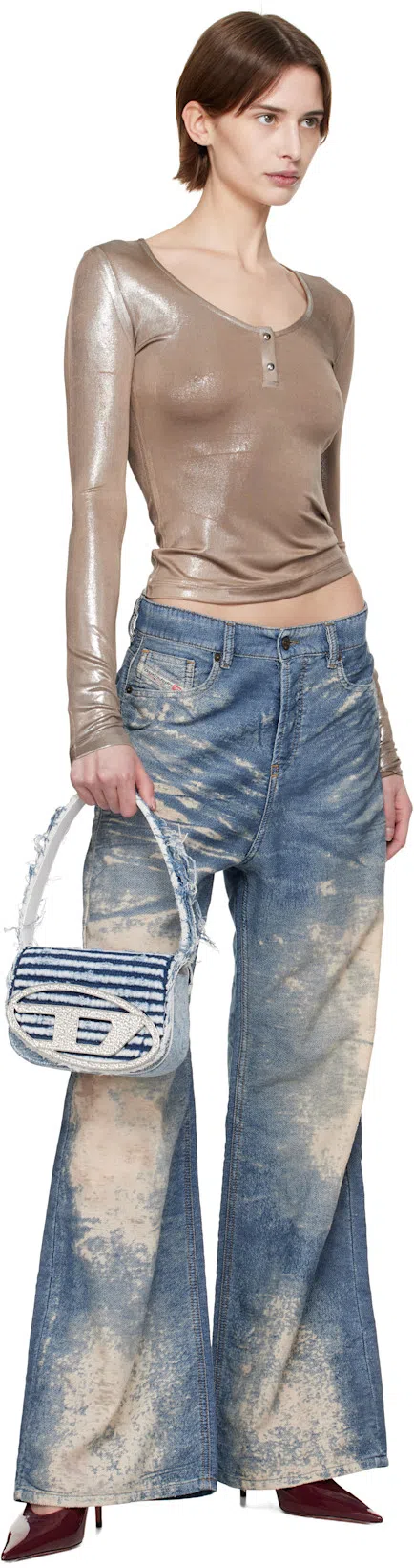 DIESEL Low Waist Bleached Effect 1996 D-sire Jeans In Blue