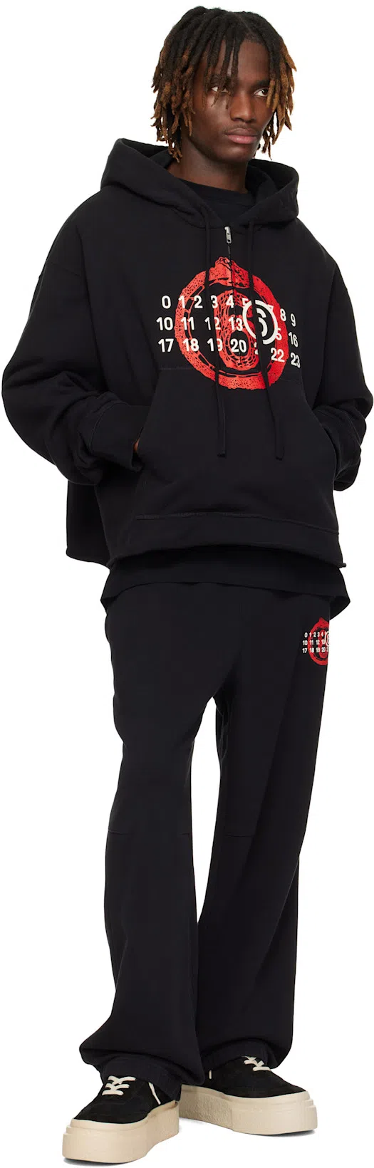 MM6 MAISON MARGIELA Mm6 By Maison Margiela Relaxed-fit Black Cotton T-shirt With Front Logo Patch