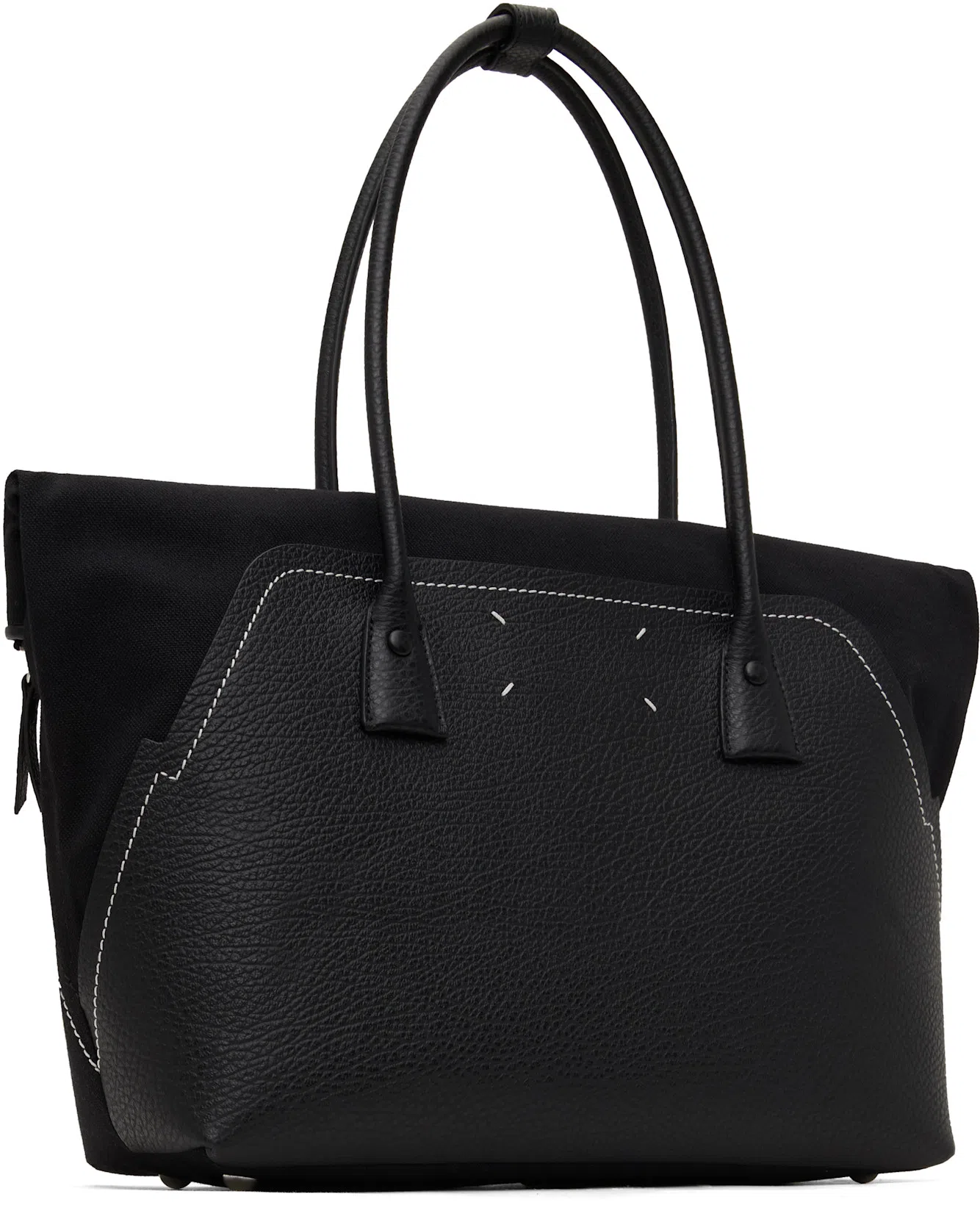 MAISON MARGIELA 10mm Tabi Leather Babouche Shoes In Gray