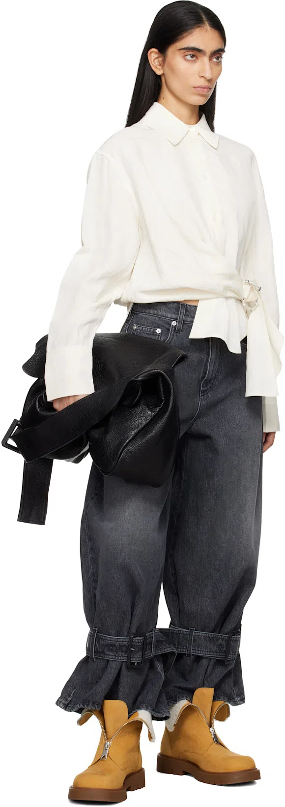 BOTTEGA VENETA Haddock Ankle Boot In 7186 Ochre-popcorn