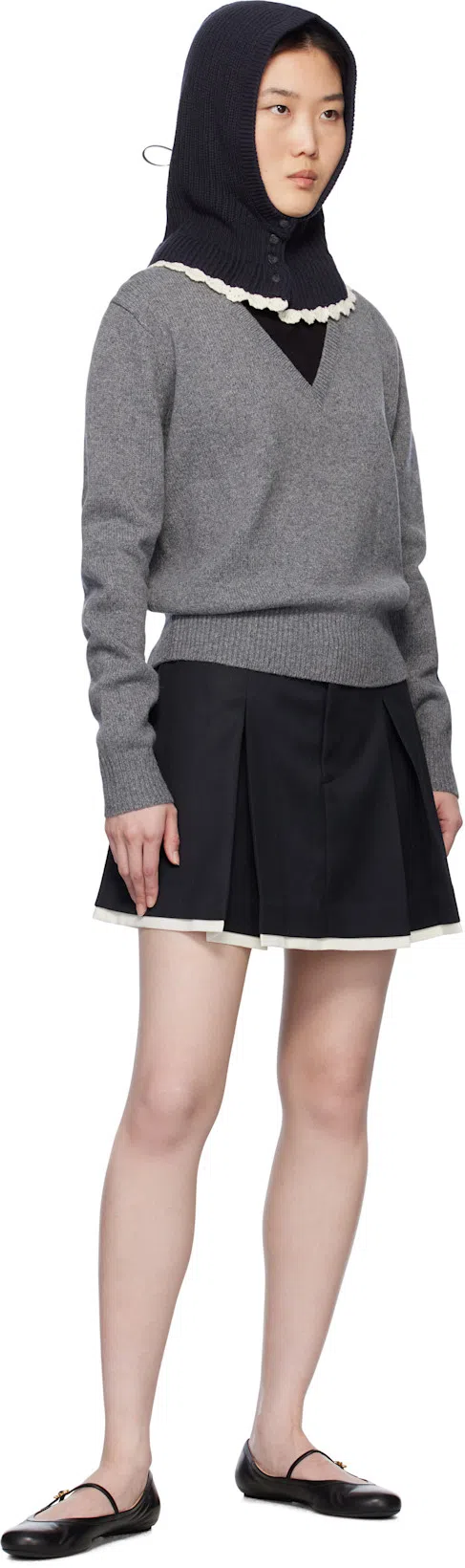 GIANVITO ROSSI Mary Ribbon Patent Leather Ballet Flats In Black