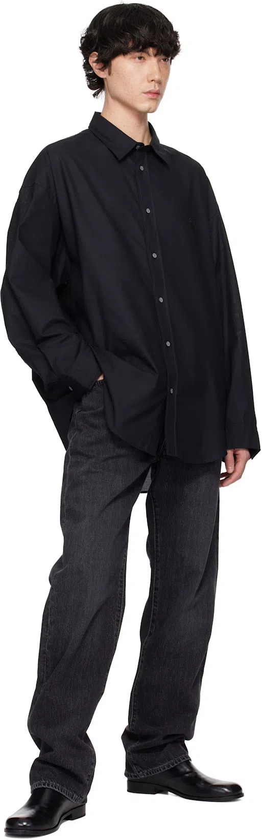 ACNE STUDIOS Robert Vintage Denim Jacket In Black