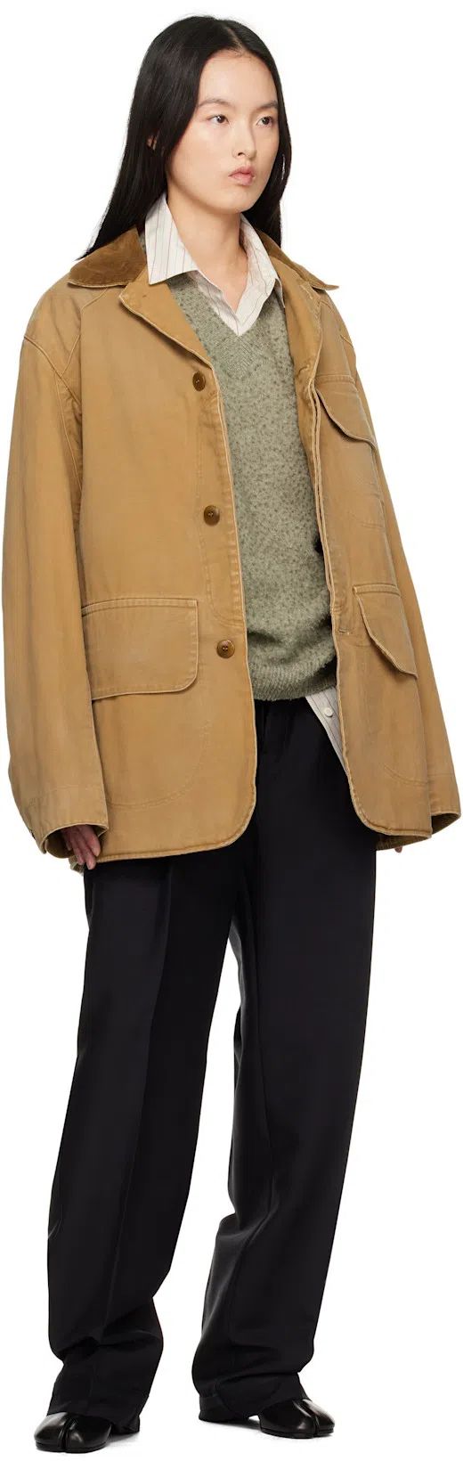 MAISON MARGIELA Tabi Ankle Boots In Black