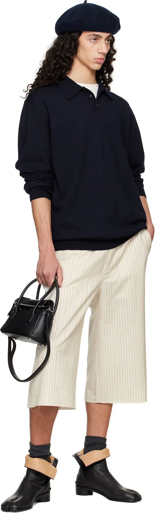 MAISON MARGIELA Vintage Leather Tabi Boots In Black