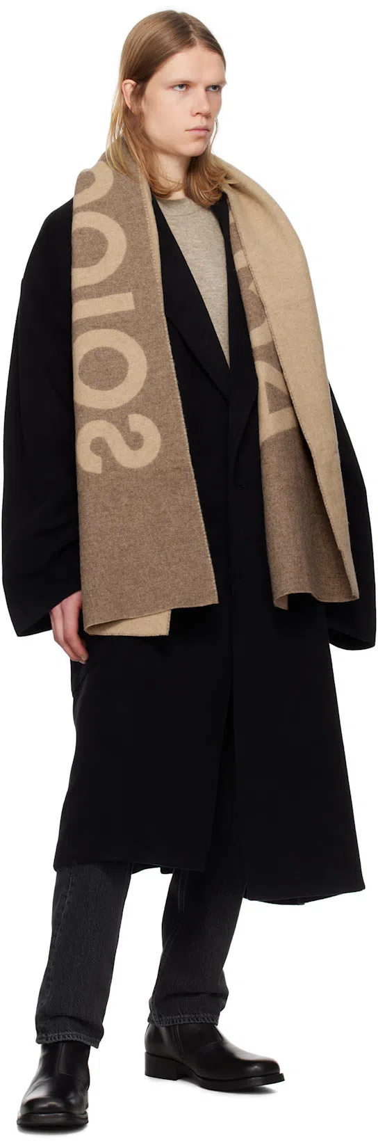 ACNE STUDIOS Black Double-breasted Coat In 900 Black