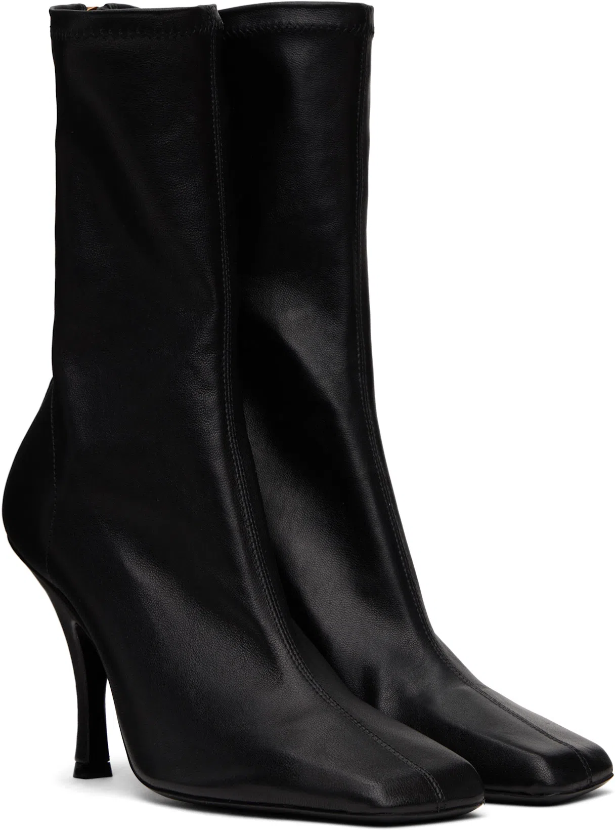 KHAITE Woman Ankle Boots Black Size 8.5 Calfskin