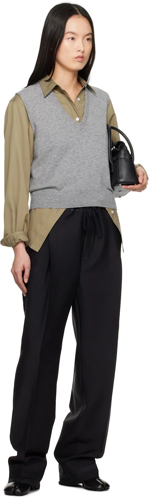 MAISON MARGIELA Tabi Ankle Boots In Black