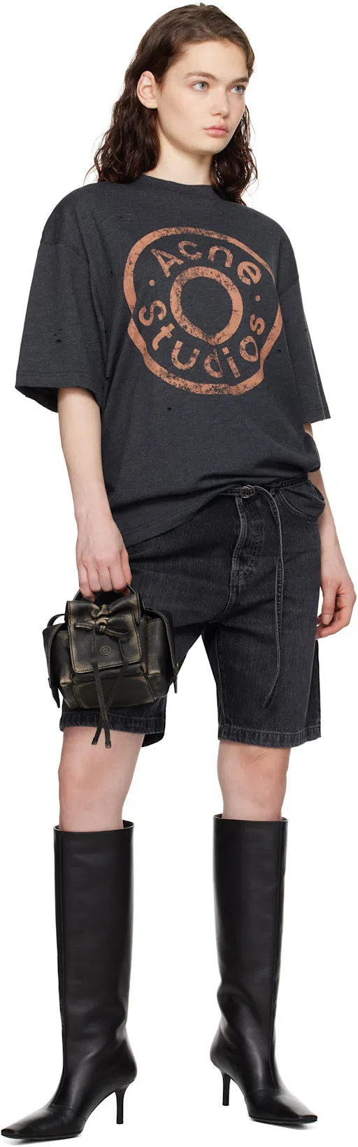 ACNE STUDIOS Brown Multipocket Mini Bag In Aip Dark Brown/beige