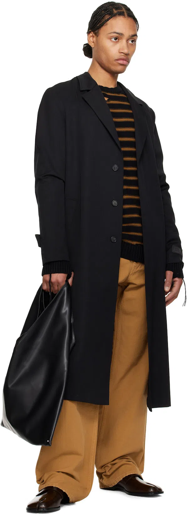 MM6 MAISON MARGIELA Beige Cotton Canvas Trousers In Brown