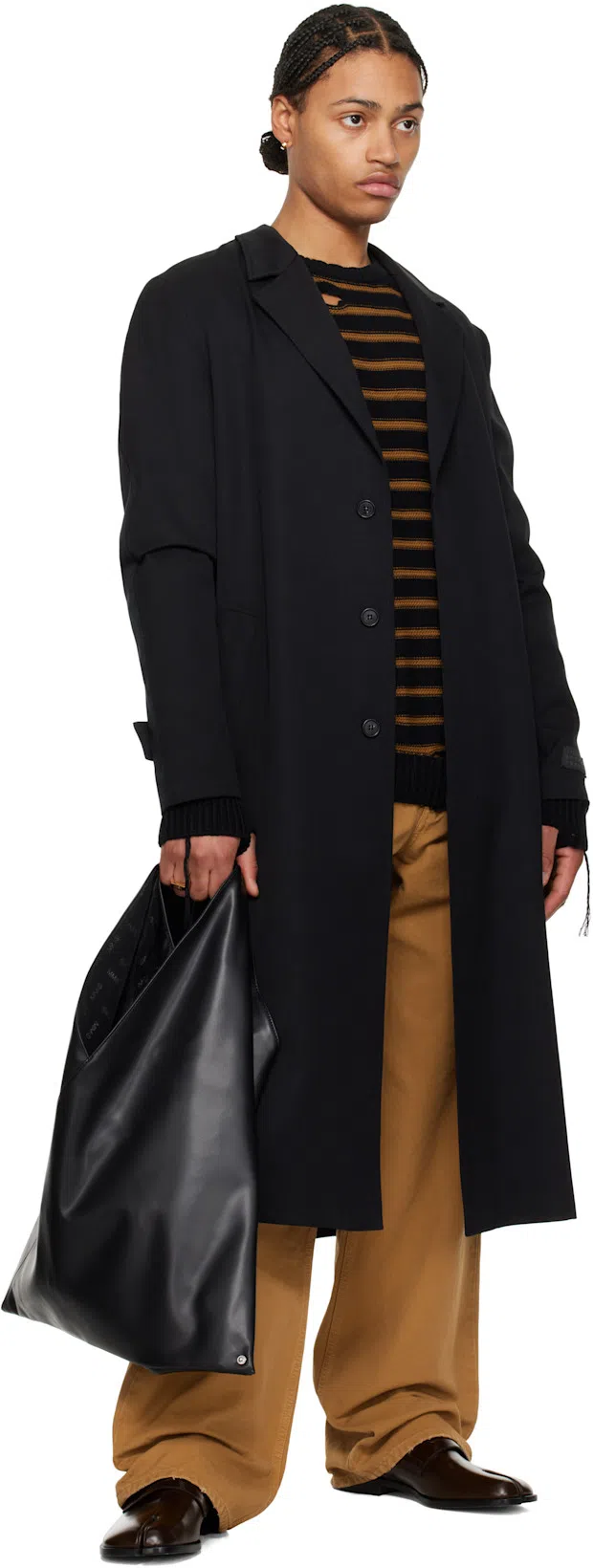 MM6 MAISON MARGIELA Beige Cotton Canvas Trousers In Brown