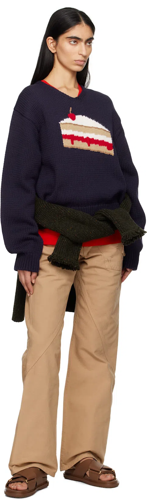 JW ANDERSON Tan Twisted Workwear Trousers In 130 Flax