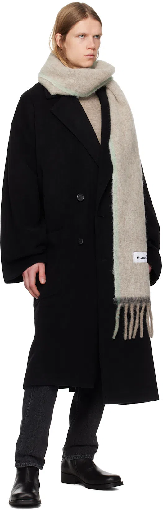 ACNE STUDIOS Black Double-breasted Coat In 900 Black