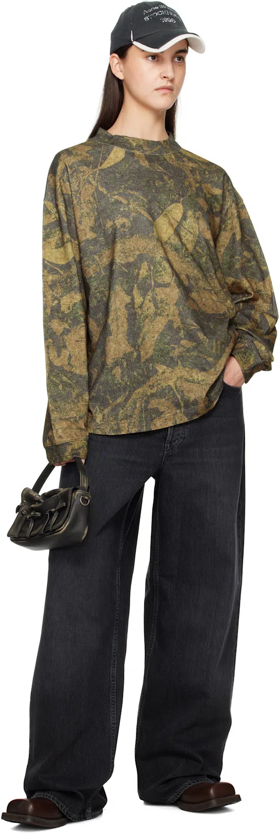 ACNE STUDIOS Multipocket Micro Bag In Dark Brown,beige