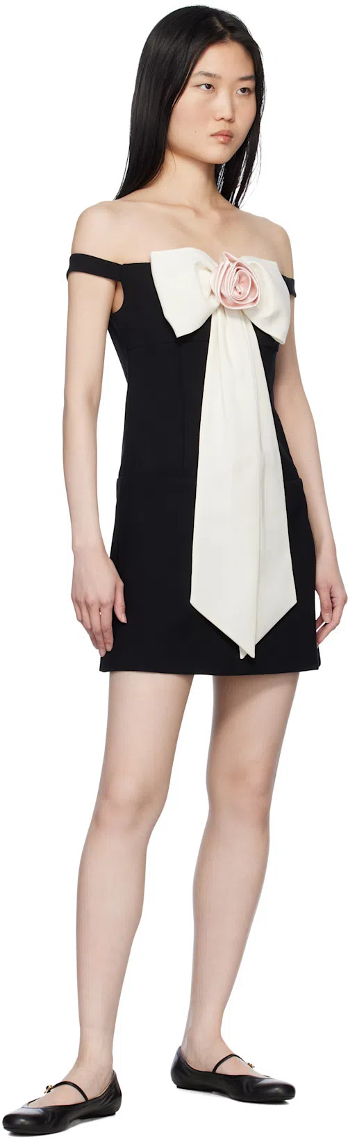 GIANVITO ROSSI Mary Ribbon Patent Leather Ballet Flats In Black