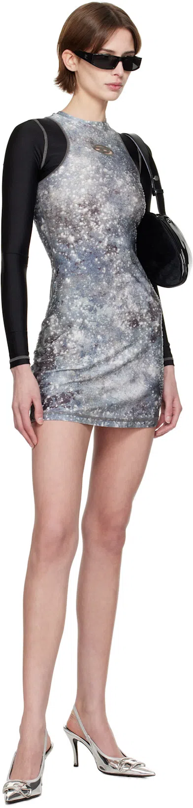 DIESEL Play-glossy Shoulder Bag In Black