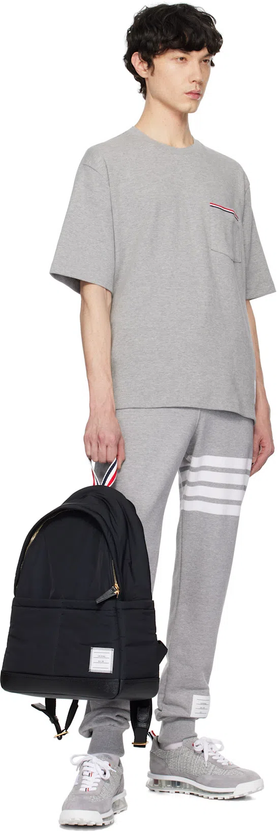 THOM BROWNE Jogger Trousers 4 Bar In Grey