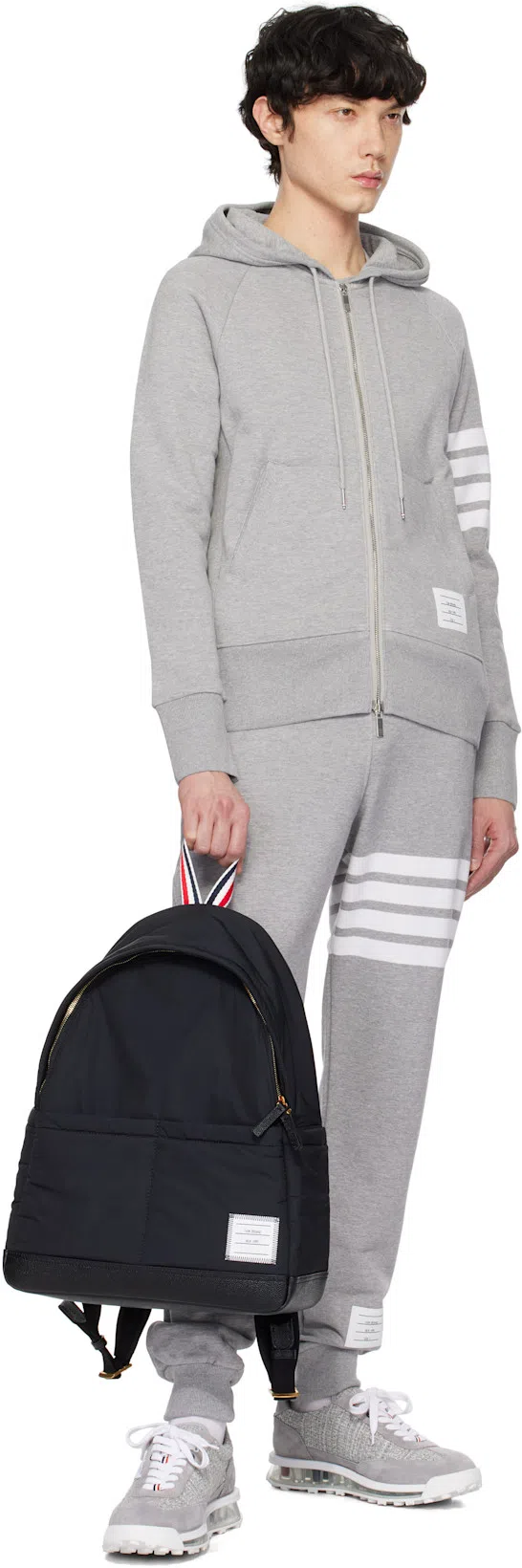 THOM BROWNE Jogger Trousers 4 Bar In Grey