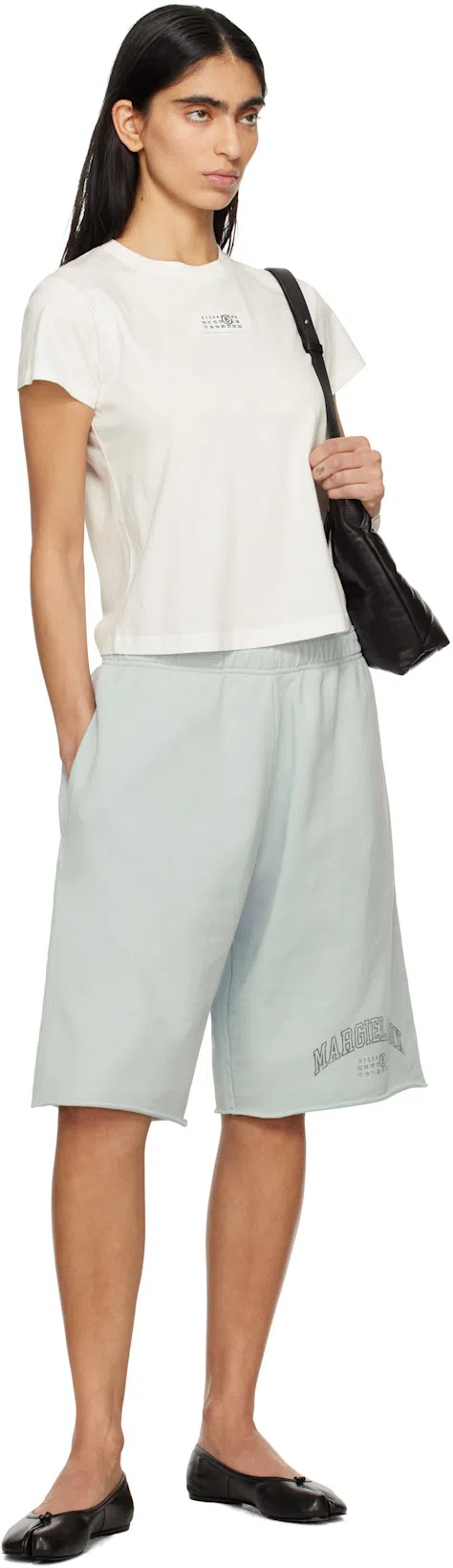 MAISON MARGIELA Tabi Leather Ballerina Flats In Black