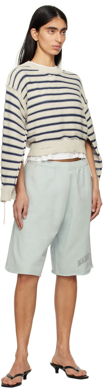 MM6 MAISON MARGIELA Mm6 By Maison Margiela Numeric Cotton Jersey T-shirt In White