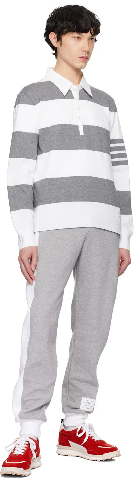 THOM BROWNE White Medium Weight Cotton Jersey T-shirt