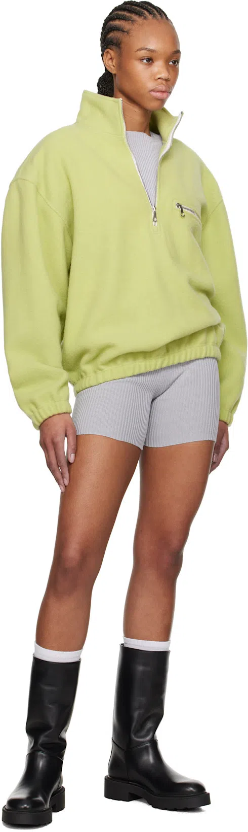 RIER Gray Knit Shorts In Inox Knit