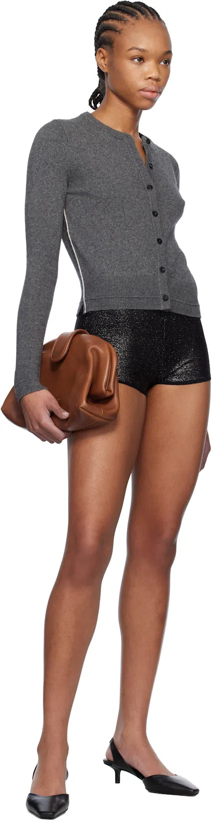 BOTTEGA VENETA Lauren 1980 Mini Clutch With Chain In Lightwoodmbrass