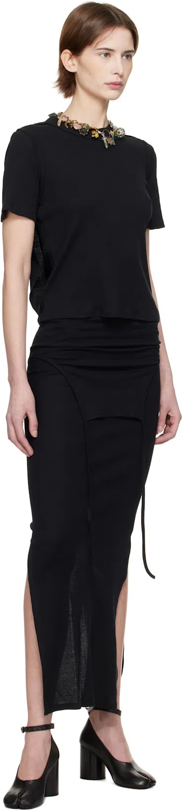 MAISON MARGIELA Tabi Leather Heels In Shinyblack