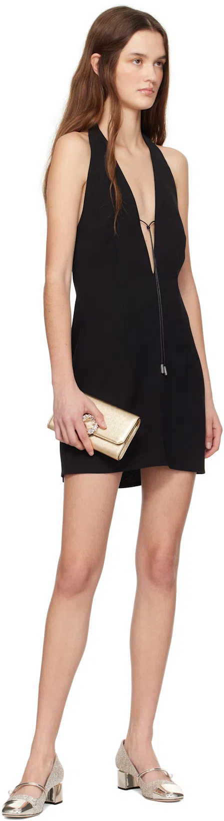 JIMMY CHOO Gold Wallet/chain Bag