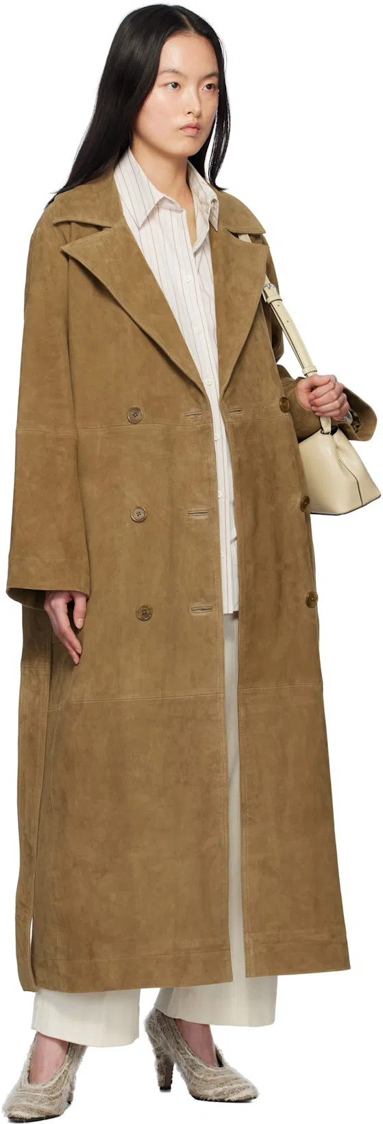 THE ROW Prudens Fuzzy Fabric Pumps In Lama