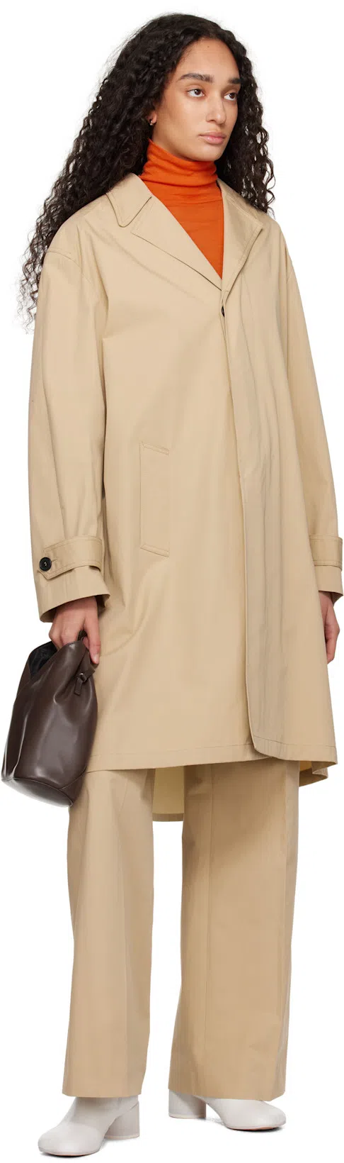 RECTO Orange Overlaid Logo Turtleneck