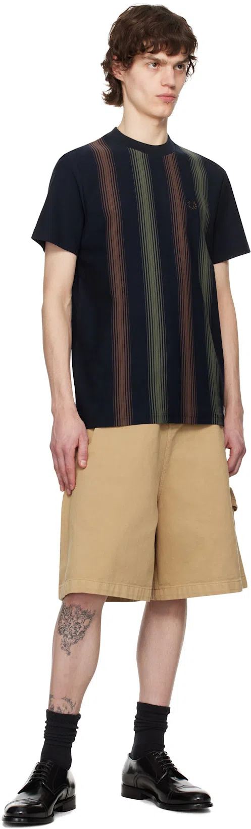 FERRAGAMO Perforated Leather Derby Shoes In Black