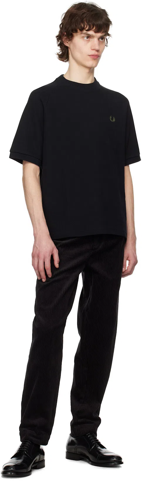 FERRAGAMO Perforated Leather Derby Shoes In Black