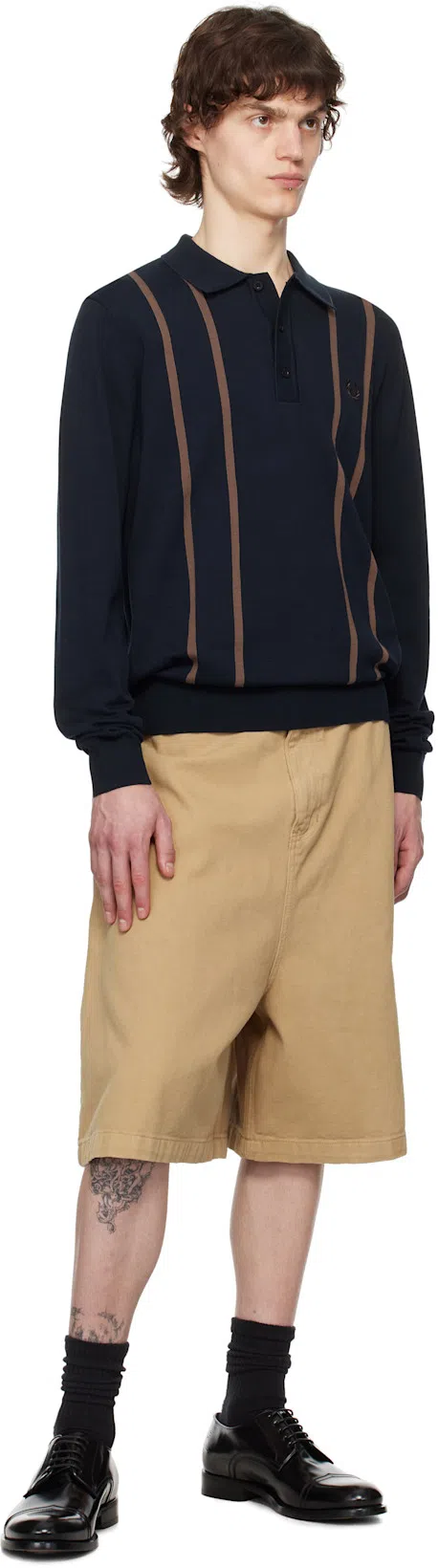 FERRAGAMO Perforated Leather Derby Shoes In Black