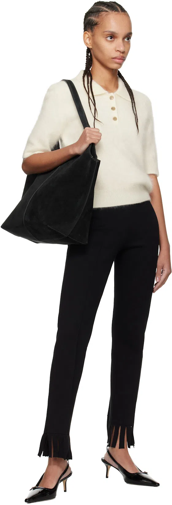 AEYDE Saba Buckled Patent-leather Slingback Pumps In Black