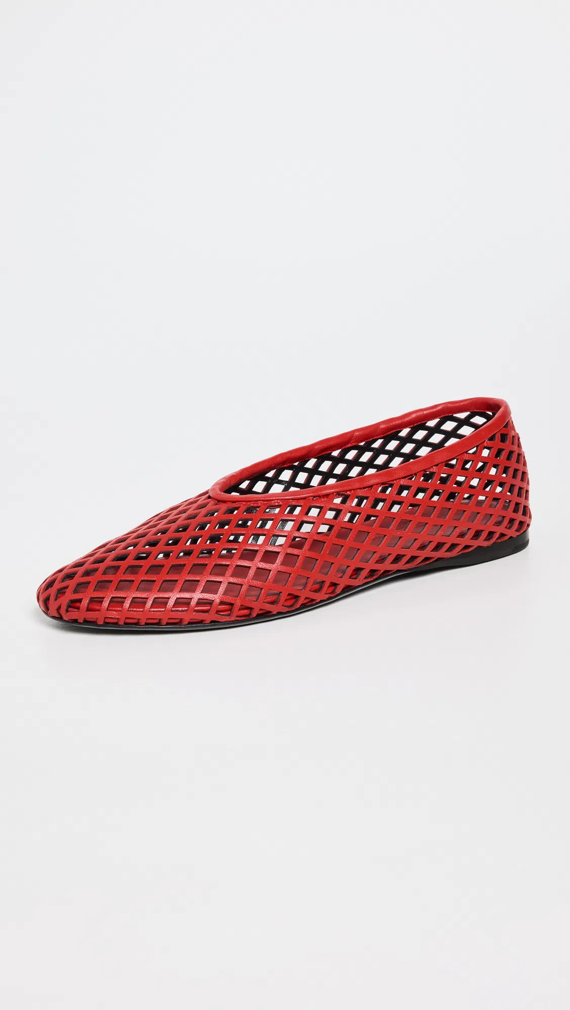 PROENZA SCHOULER Tee Perforated Leather Ballerina Flats In Red