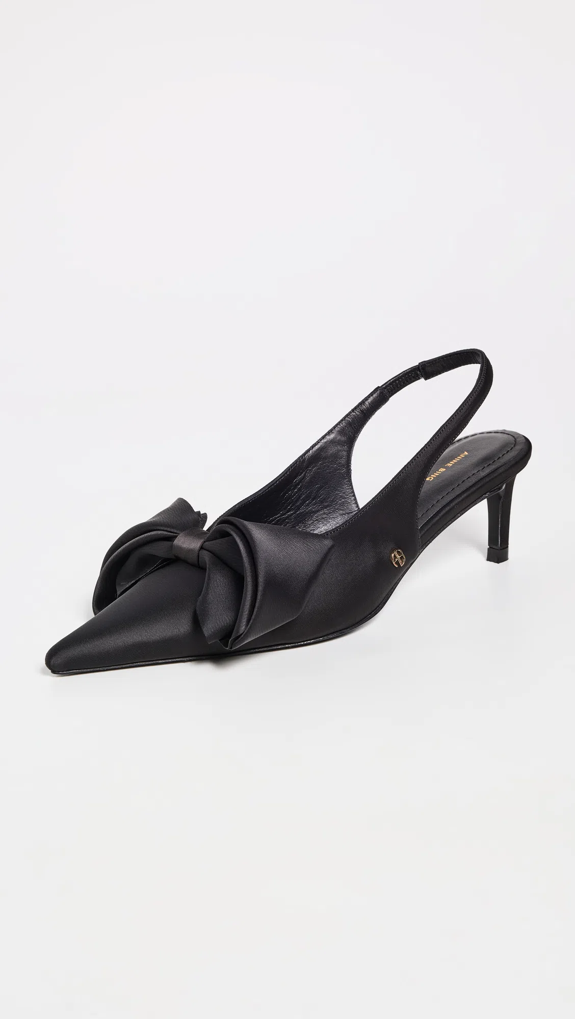 ANINE BING Nina Heels With Bow Heels Black