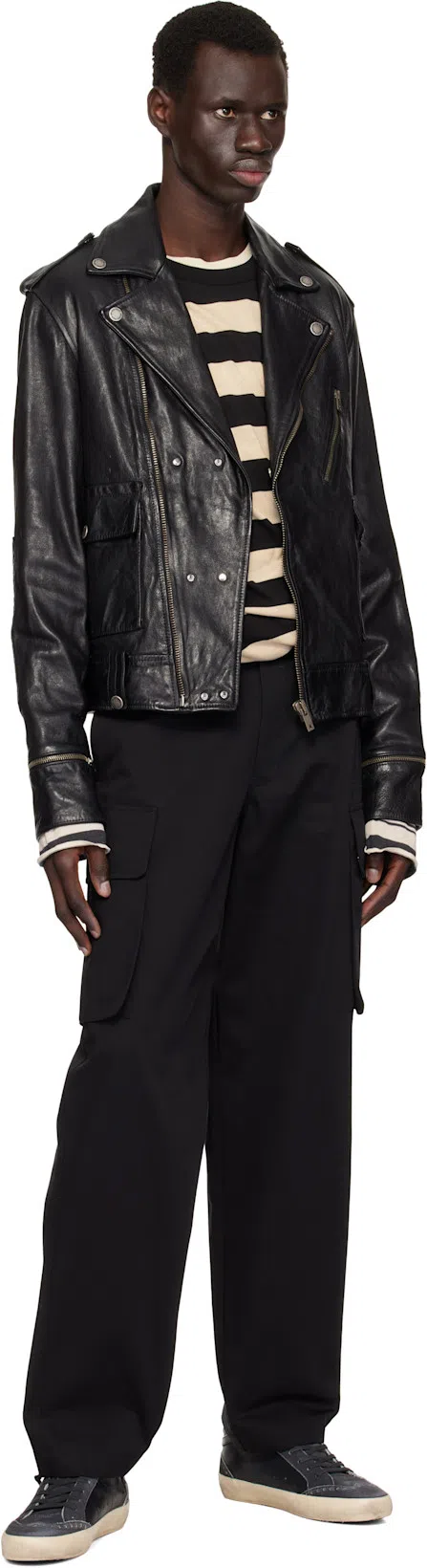 GOLDEN GOOSE Biker Jacket In Black
