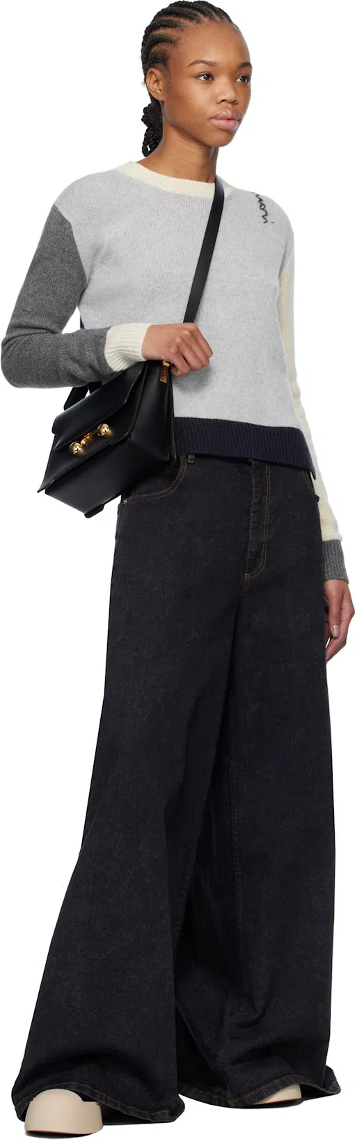 MARNI Womens Black Trunkeroo Branded-hardware Leather Shoulder Bag In Red