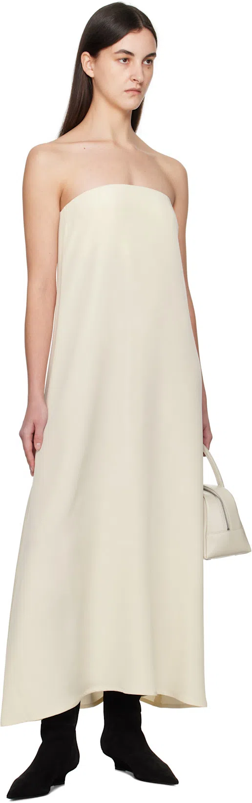 TOTÊME Black Suede Knee-high Boots With Low Heel