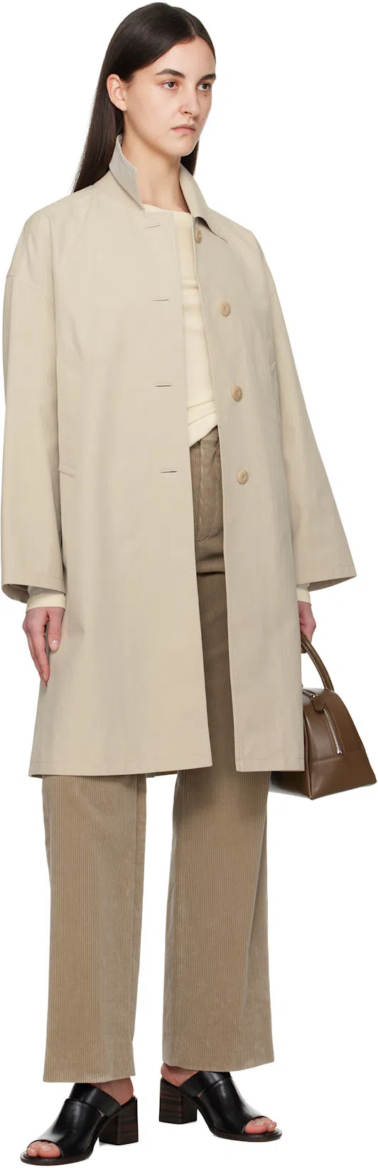 RIER Khaki Cotton Trousers In Yuta