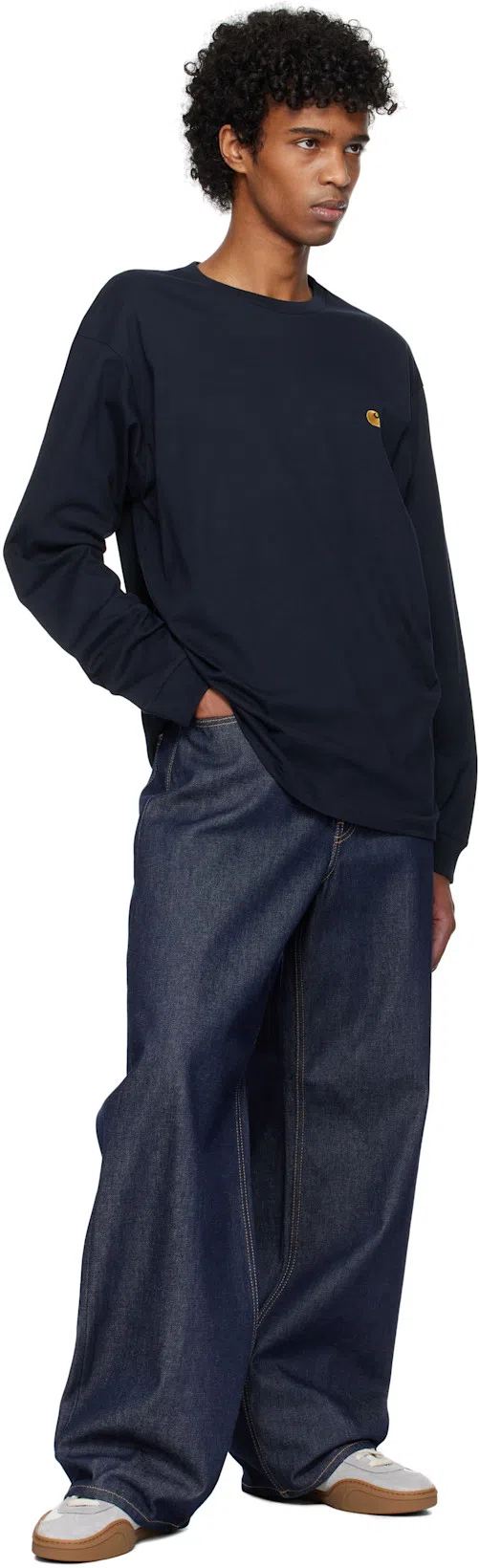 CARHARTT Men's American Script Sweatshirt In Black