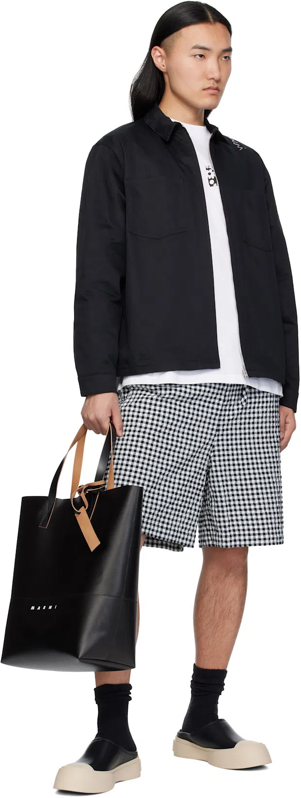 MARNI Closed Toe Platform Sneakers With Contrasting Sole In Black