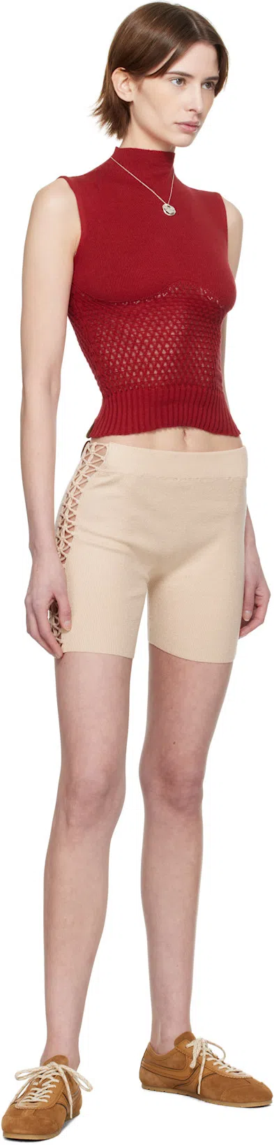 DRIES VAN NOTEN Stitched Contrast Rubber Sole Suede Panel Sneakers In Brown