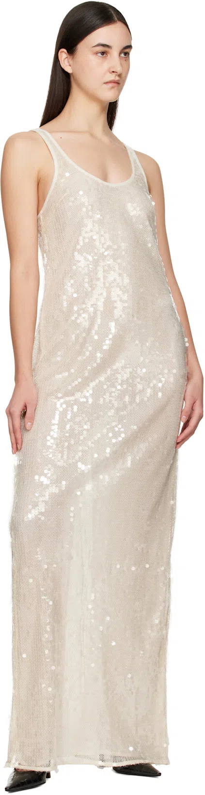 TOTÊME Toteme Pointed Toe Metallic Faux Leather Pump In Mirror Silver