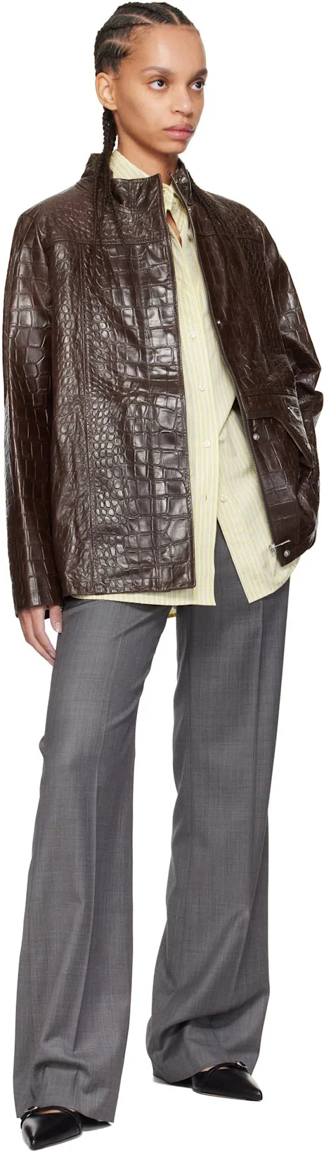 AEYDE Woman Pumps Black Size 7 Leather